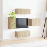 4 Set omare za televizijo na steni 4 pcs Sonoma hrast, (5000132512) | Shoptok.si