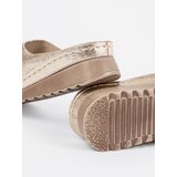 GOODIN Women's gold platform flip-flops | Shoptok.si