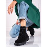 TRENDI Black women's trappers suede | shoptok.hr