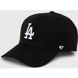 47 Brand Kapa iz mešanice volne MLB Los Angeles Dodgers črna barva, BMVP12WBV