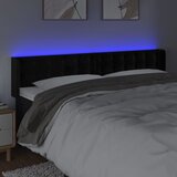  LED uzglavlje crno 183x16x78/88 cm baršunasto | shoptok.hr