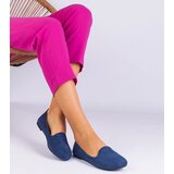 D/CEO marka niezdefiniowana Navy blue classic ballet flats made of eco-suede Valensia Cijene