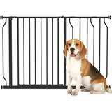 PawHut Varnostna ograjica za pse, stopniščna ograjica, 75–115 cm, jeklo, črna, (5000240185) | Shoptok.si