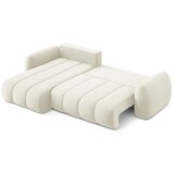 Makamii Bež sklopiva/s prostorom za odlaganje kutna garnitura od bouclé tkanine (s lijevim kutom/s ležaljkom) Pele – | shoptok.hr