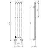  p.m.h. MO1B-RK - električni sušač peškira mona 93W/230V 153,3 cm IP44 crna | Eponuda.com