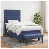 vidaXL Krevet s oprugama i madracem plavi 80x200 cm od tkanine | shoptok.hr
