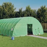 vidaXL Rastlinjak z jeklenim ogrodjem zelen 132 m² 22x6x2,85 m Cene