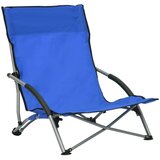  Zložljivi stoli za na plažo 2 kosa modro blago, (20804205) | Shoptok.si
