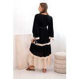 Kesi Włoski Women's boho dress with lace black | shoptok.hr