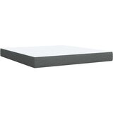  LED okvir za krevet s madracem Tamnosiva 160 x 200 cm Tkanina - Tamnosiva 160 x 200 cm Prošiveno gumbima | shoptok.hr