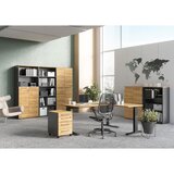 Germania Pisalna miza z nastavljivo višino z mizno ploščo v hrastovem dekorju 200x240 cm Agenda – | Shoptok.si