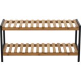 Kondela Stojalo za čevlje, naravna, črna, KONTRE | Shoptok.si