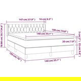  Krevet s oprugama i madracem crni 140 x 190 cm od tkanine | shoptok.hr