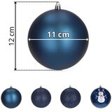  Set Božićnih kuglica 12 cm - Plava, Bijela (4 komada) | shoptok.hr