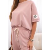 Kesi Włoski Women's viscose set with short sleeves and trousers dark pink | Shoptok.si
