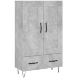  Visoka komoda boja betona 69,5 x 31 x 115 cm konstruirano drvo | shoptok.hr