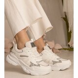 D/CEO UR/CEO White women's sports sneakers with glitter Maleda u