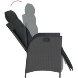  7-dijelni vrtni blagovaonski set s jastucima crni od poliratana | shoptok.hr