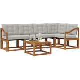  Set vanjskih sofa 6 kom. Prirodna i svijetlo siva | shoptok.hr