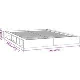  Okvir za krevet od masivnog drva 180x200 cm 6FT veliki bračni | shoptok.hr