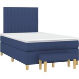  Krevet s oprugama i madracem plavi 120 x 200 cm od tkanine | shoptok.hr