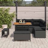  Sjedeća garnitura za vrt 8 kom. Crna poliratan 177 x 177 x 85 cm | shoptok.hr
