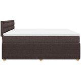  Krevet s oprugama i madracem tamnosmeđi 200x200 cm od tkanine | shoptok.hr