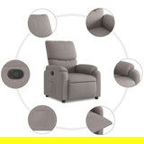  Naslanjač taupe blago, (20929211) | Shoptok.si