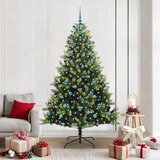  Umjetno savitljivo božićno drvce s 300 LED dioda Zelena 210 cm | shoptok.hr