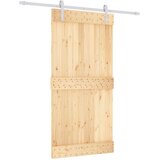  Klizna vrata Prirodna i bijela 100 x 210 cm Čvrsta borovina | shoptok.hr