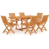  7-dijelni vrtni blagovaonski set od masivne tikovine | shoptok.hr