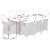  9-dijelni vrtni bistro set od poliratana s jastucima crni | Eponuda.com
