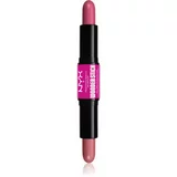 NYX Professional Makeup Wonder Stick Cream Blush dvostrani korektor nijansa 01 Light Peach and Baby Pink 2x4 g