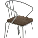 Premier Housewares Siv/v temni naravni barvi jedilni stol iz masivnega bresta District – | Shoptok.si