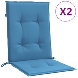  Jastuci za stolice 2 kom prošarano plavi 100x50x4 cm od tkanine | shoptok.hr