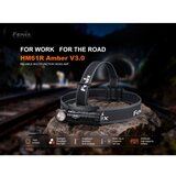 Fenix HM61RV30 - LED prigušiva punjiva čelna lampa LED/USB 4000 mAh IP68 1800 lm 400 h crna | Eponuda.com