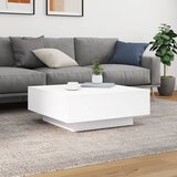  Stolić za kavu s LED svjetlima bijeli 80x80x31 cm | shoptok.hr