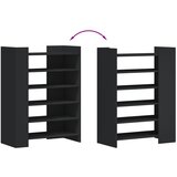 Ormarić za cipele crni 74,5x37,5x100 cm od konstruiranog drva | shoptok.hr