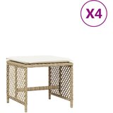 Maison Chic Vrtni stolčki - Vrtni stoli z blazinami 4 kosi bež 41x41x36 cm poli ratan JS1107, (21877886) Cene