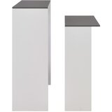  Barski stol s 2 stolne ploče bijelo-sivi 130 x 40 x 120 cm | shoptok.hr