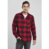 UC Men Oversized Plaid Grunge Shirt Black/Red Cene