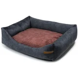 Bordo rdeča/temno siva postelja za pse 55x65 cm SoftBED Eco S –