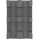  Higienska nedrseča paleta, zaprta površina, DxŠ 1200 x 800 mm, 3 drsniki, bazaltno sive barve | Shoptok.si