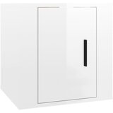vidaXL Stenska TV omarica visok sijaj bela 40x34,5x40 cm, (20731186) Cene