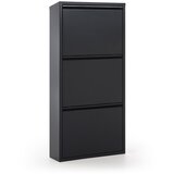 Kave Home crni metalni cipelar s 3 preklopne ladice Rox Cijene