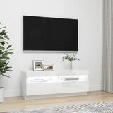 TV ormarić s LED svjetlima visoki sjaj bijeli 100 x 35 x 40 cm | shoptok.hr