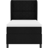  Krevet s uzglavljem i madracem Crn 90x190 cm Tkanina | shoptok.hr