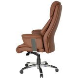 MID.YOU Pisarniški Stol Prado, Rjava, Pravo Usnje | Shoptok.si
