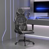 vidaXL Gaming stol črno in siva umetno usnje | Shoptok.si