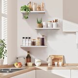 ZVZM 3x lesena stenska polica - 43×16×7,5 cm | Shoptok.si